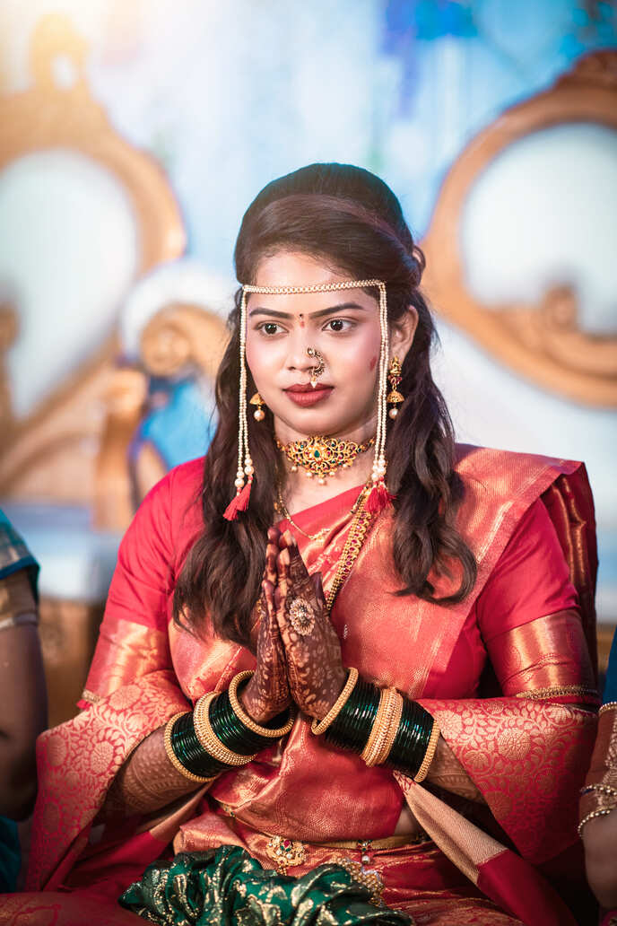 Puberty ceremony | Indian bridal fashion, Indian bride poses, Bride photos  poses
